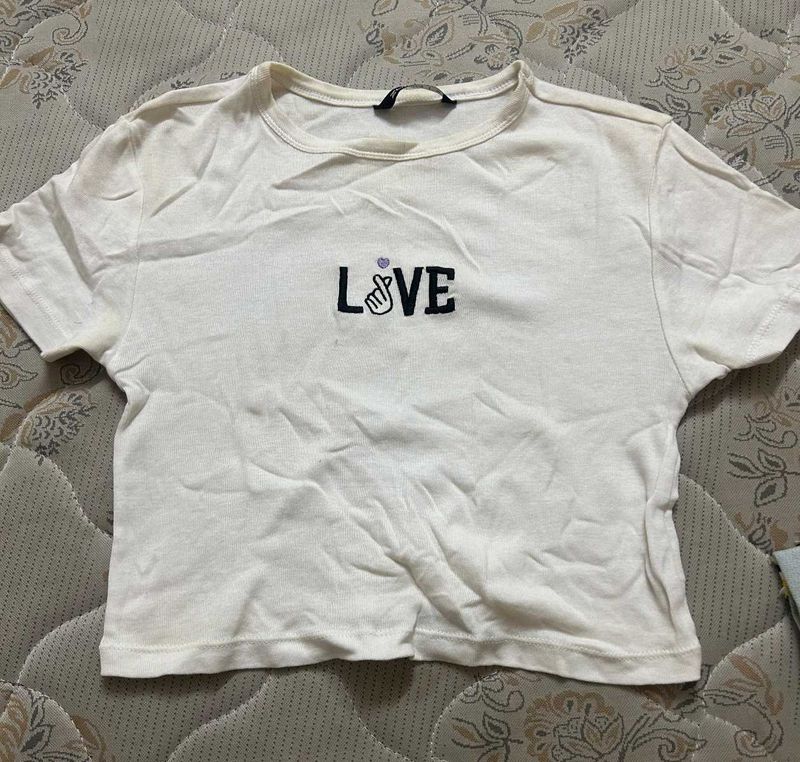 Embroidered Crop Top