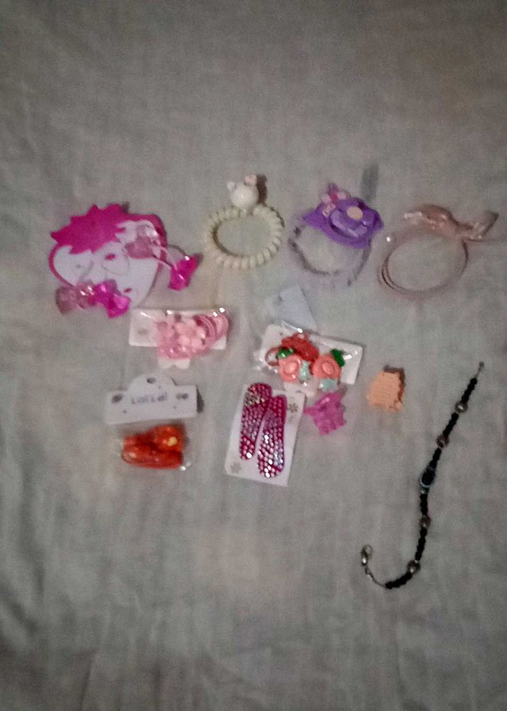 Hair Accessory Bundle 3 Bracelets,4 Hairtie Etcc