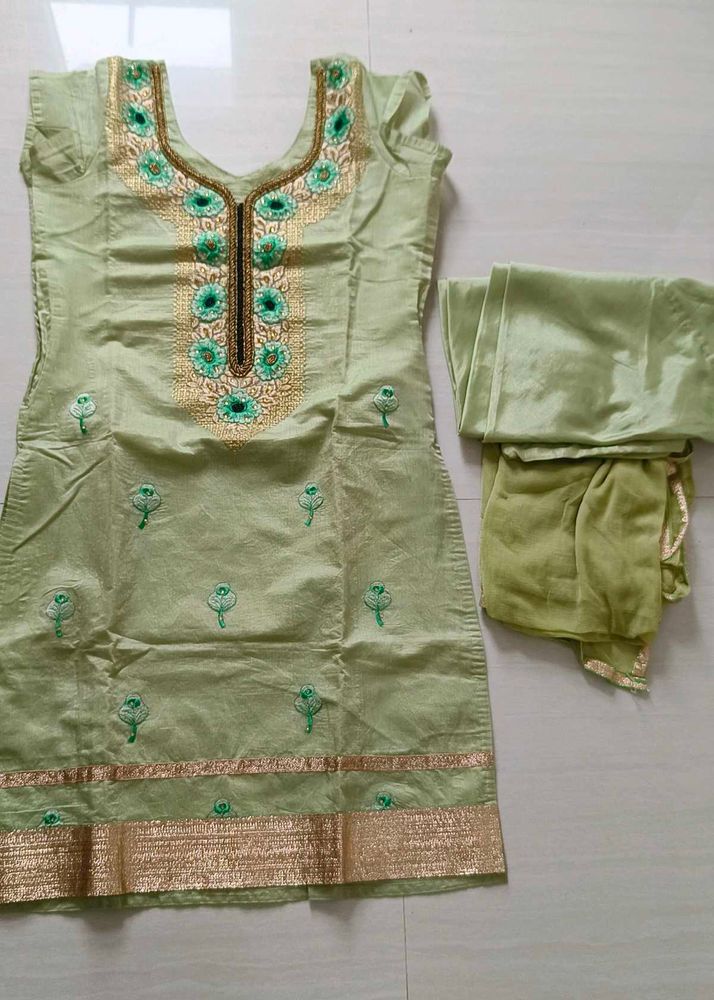 Light Olive Green Kurta Set