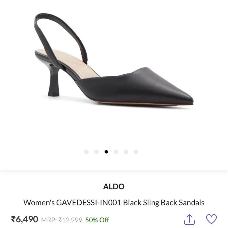 ALDO Black Sling Back Heels