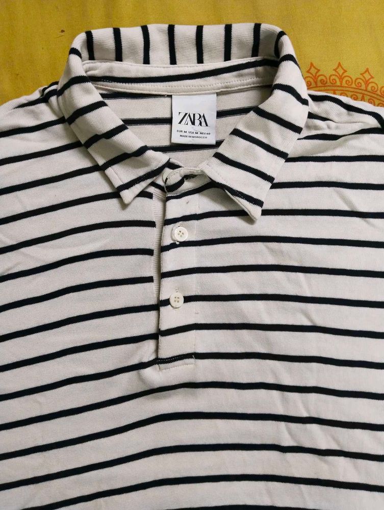 Striped ZARA Polo T-Shirt