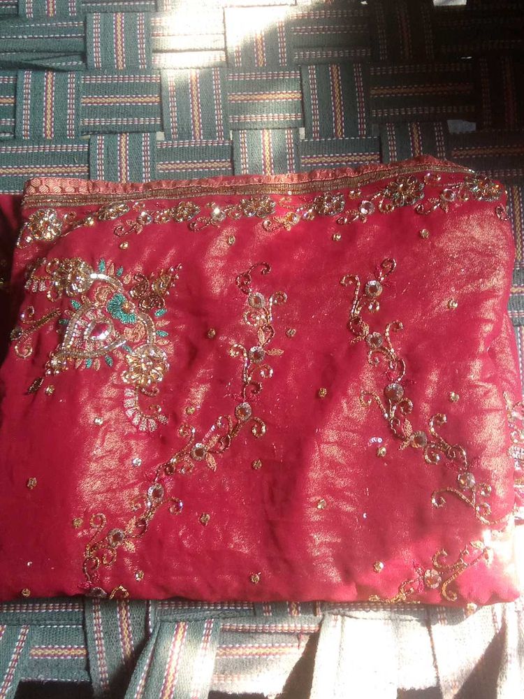 Elegant Maroon Saree