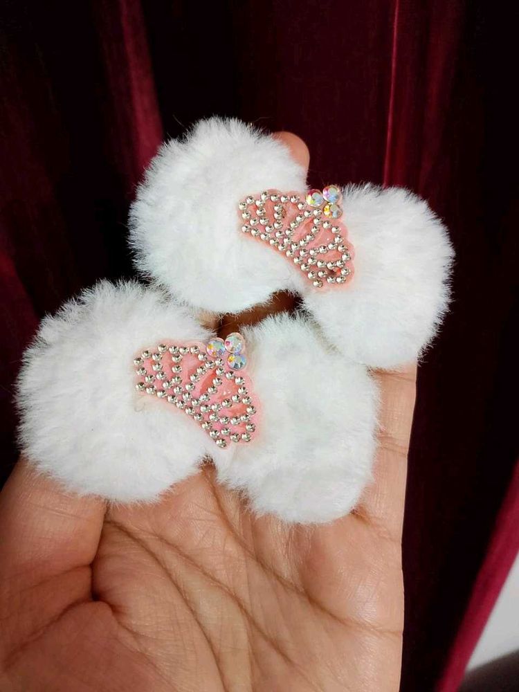 Cute Fluffy Hair Clips - Set of 2