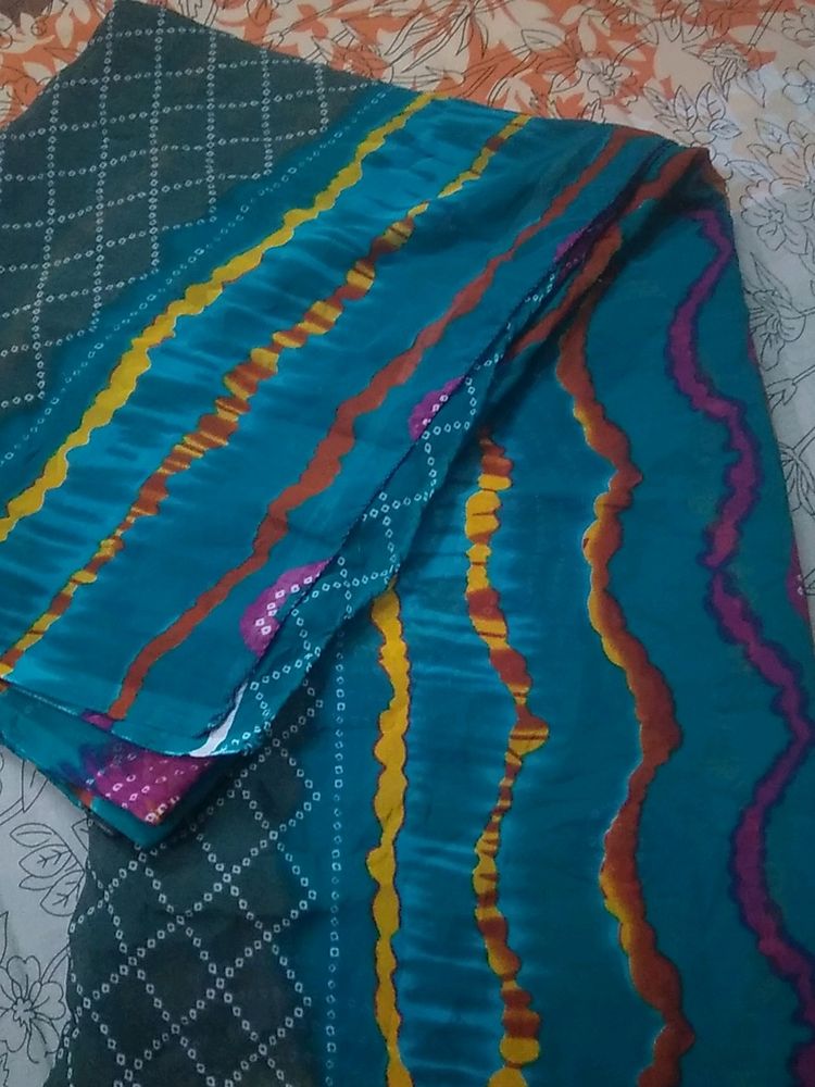 Chiffon Bandini Print Saree