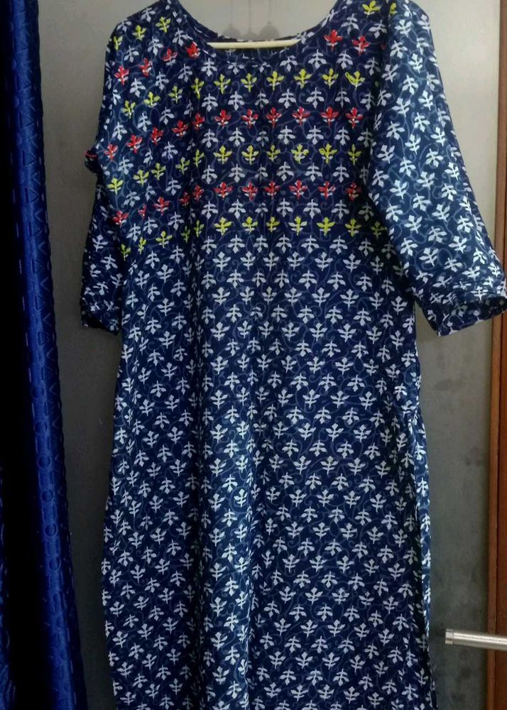 Blue Printed Kurti