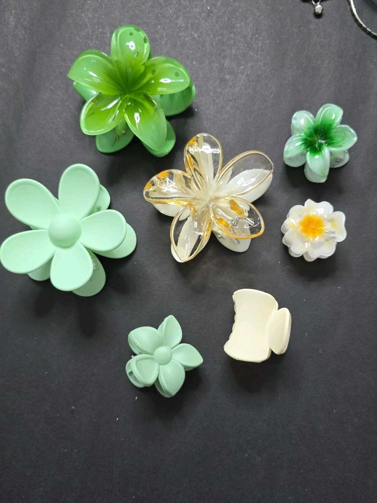 Flower Hair Claw Clips