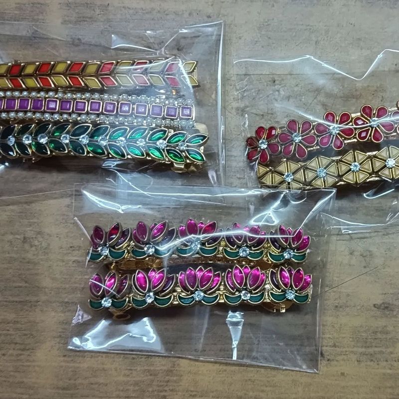 Jeweled Hair Clips (Set of 3)Each 175