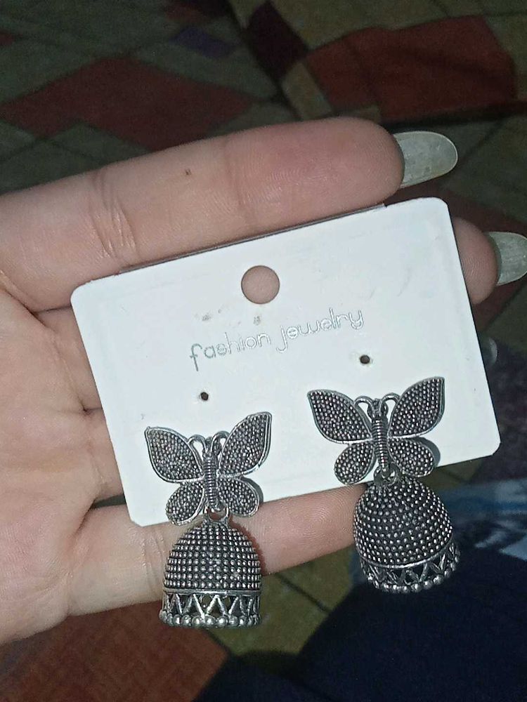 Butterfly Jhumka Earrings
