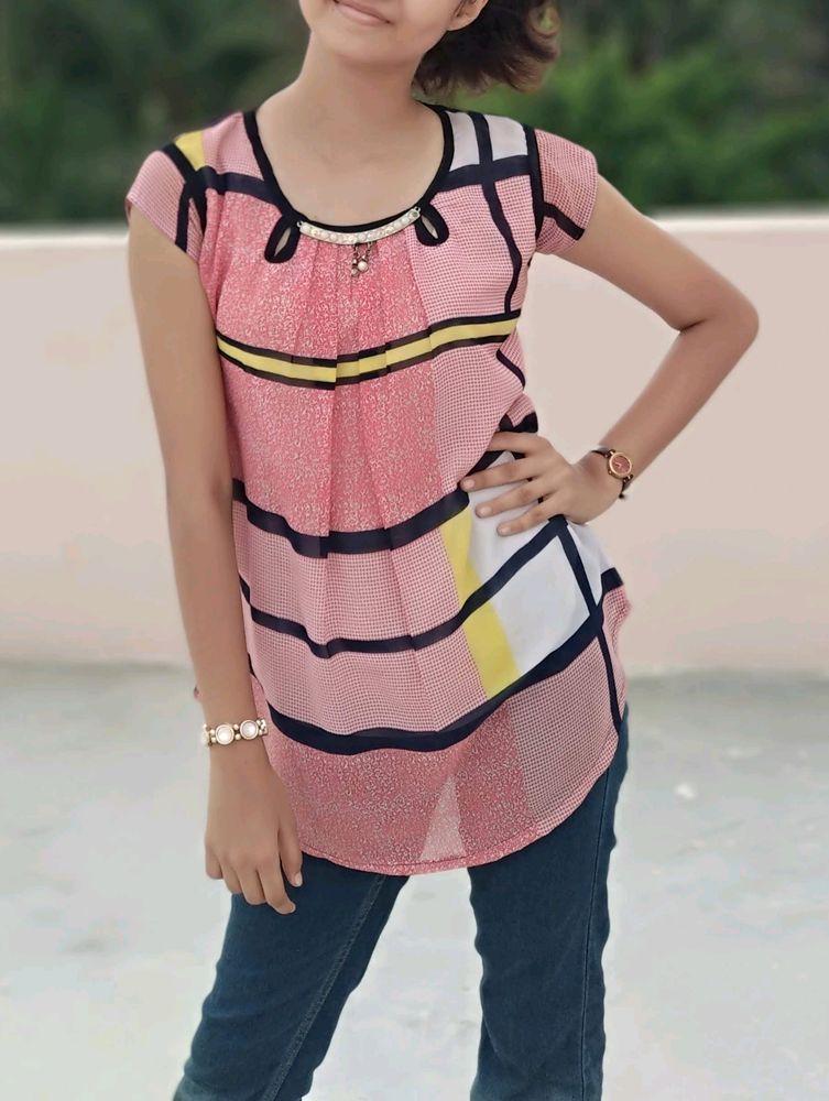 Plaided Check Top With Attached Inner