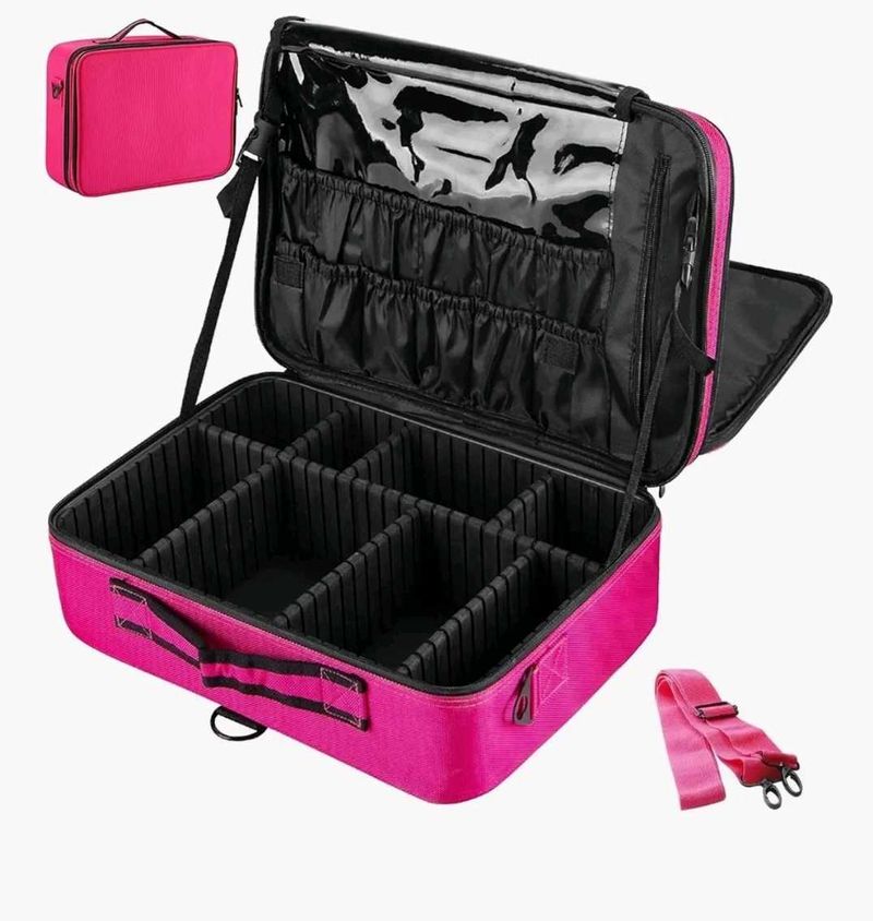 Pink Makeup &amp; Cosmetic Organizer Bag