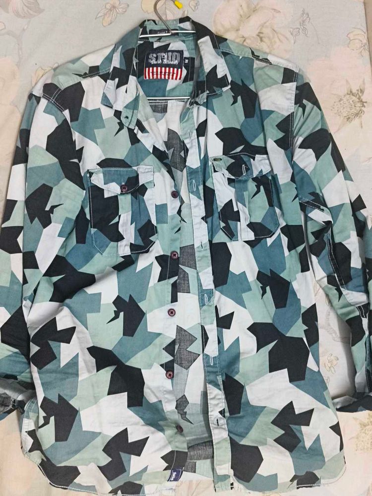 Green Pattern Shirt
