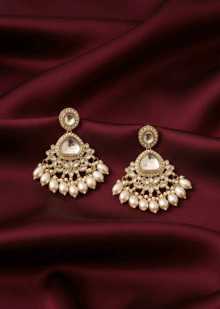 Elegant Pearl &amp; Stone Earrings