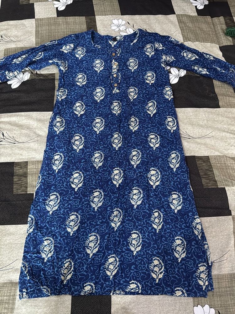 Blue Printed Kurta