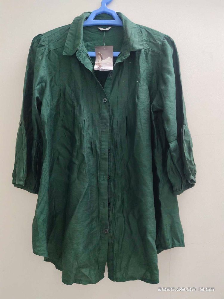 Beautiful Green Korean Shirt - S/M