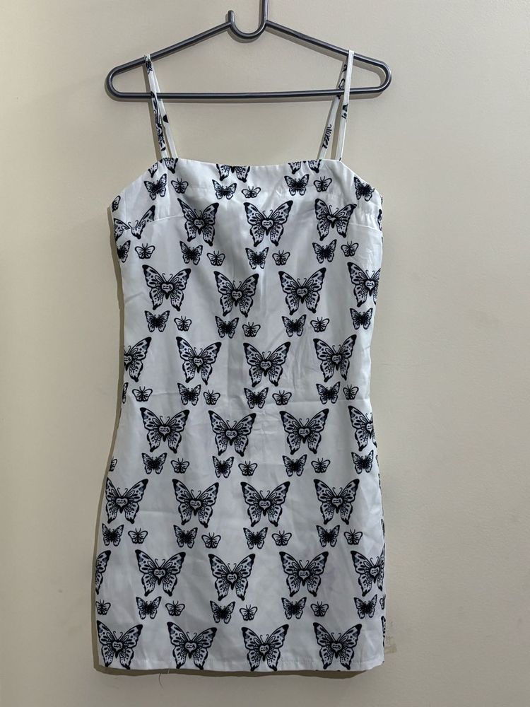 Butterfly Print Mini Dress