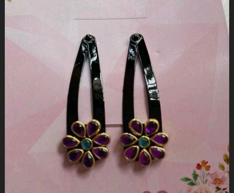Floral Hair Clips (Set of 2)