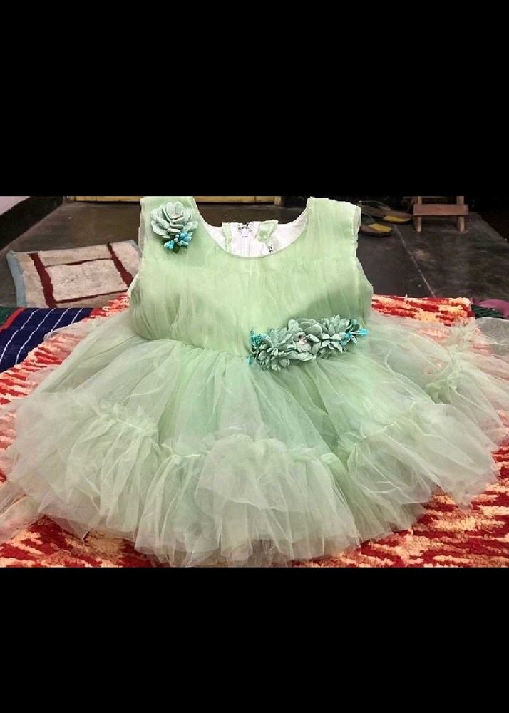 Mint Green Tulle Flower Girl Dress - 6 Month Baby