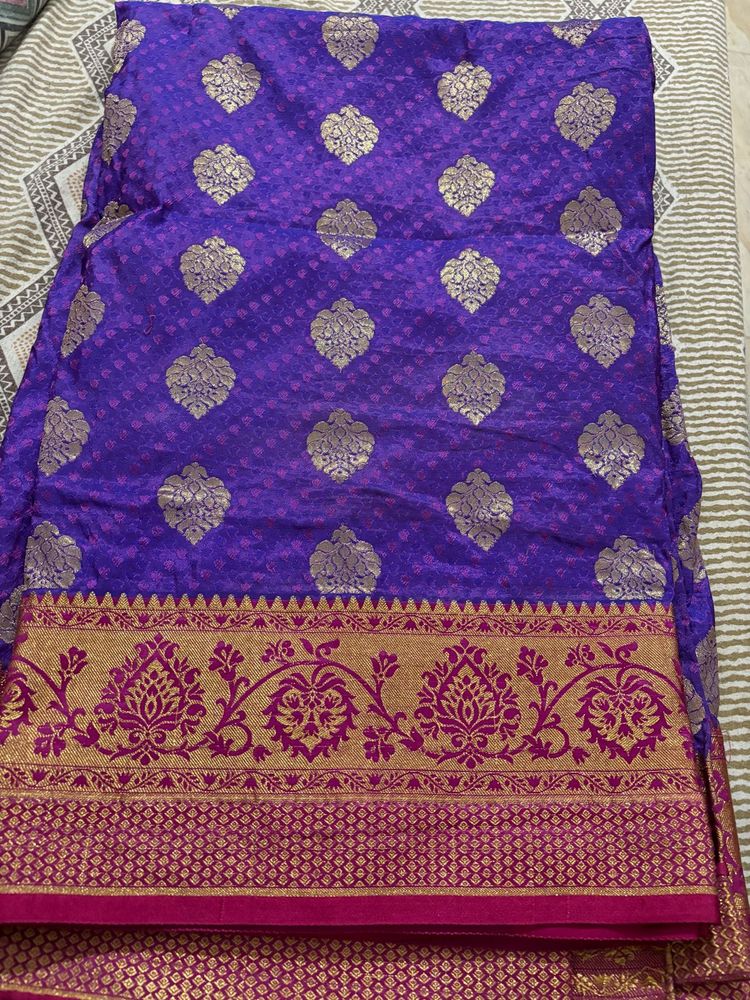 Purple Silk Saree