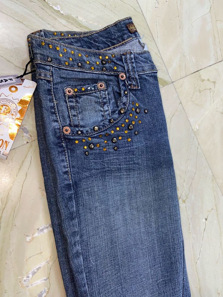 Embellished Flare Jeans