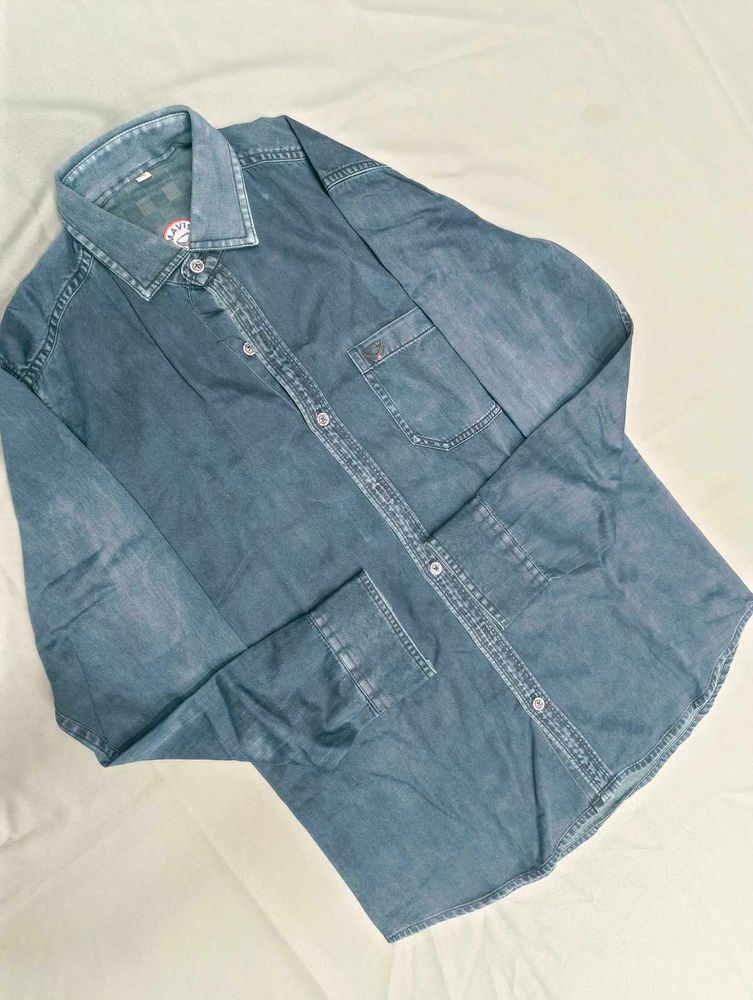 Denim Blue Long Sleeve Shirt