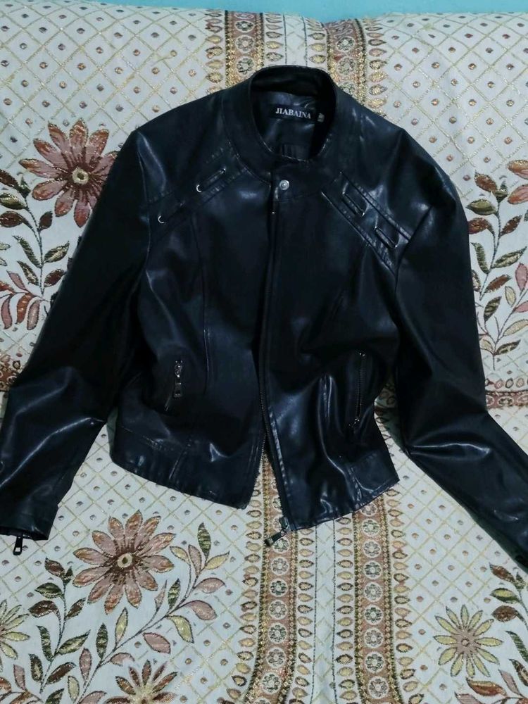 Black Faux Leather Jacket