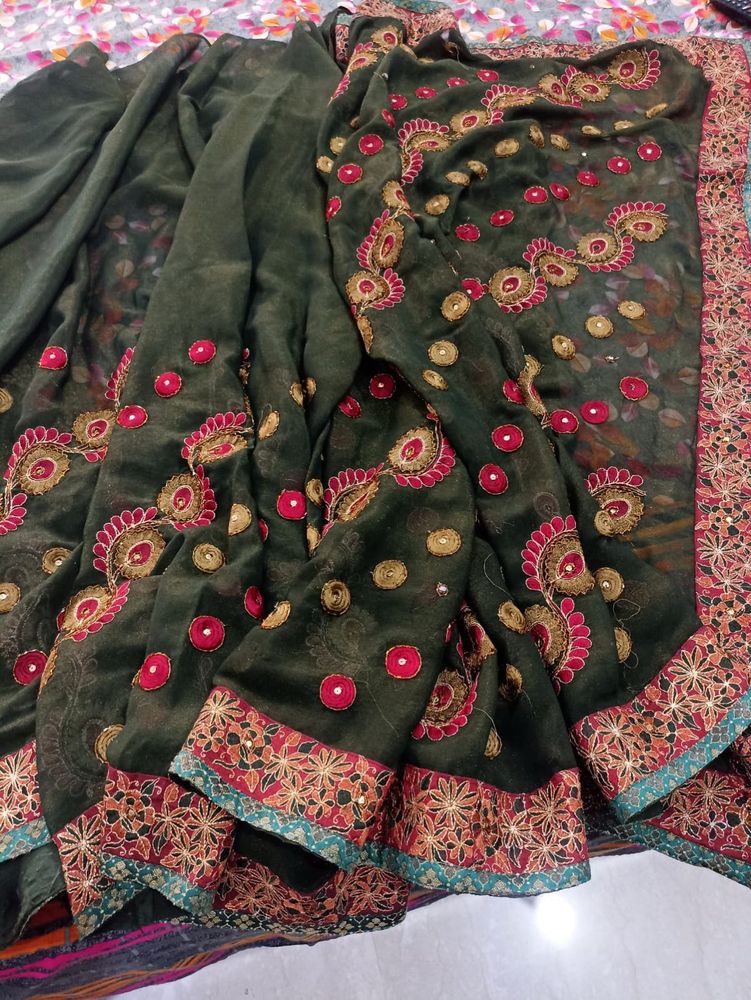 Elegant Embroidered Saree