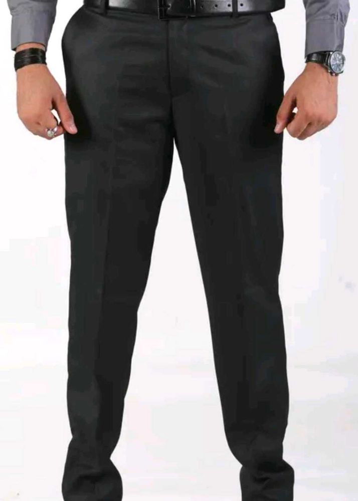 Mens Regular Fit Cotton Blend Formal Trouser