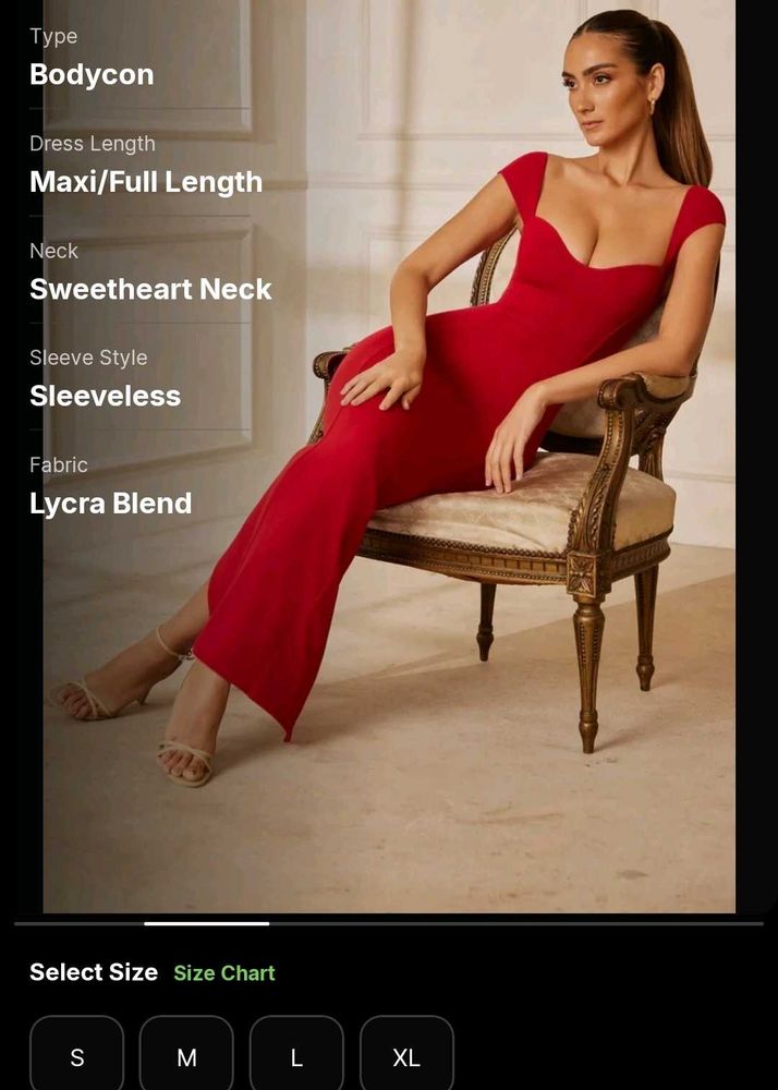 Red Maxi Bodycon Dress