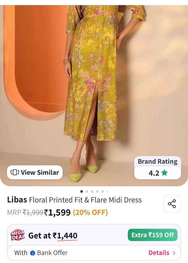 Floral Fit &amp; Flare Midi Dress