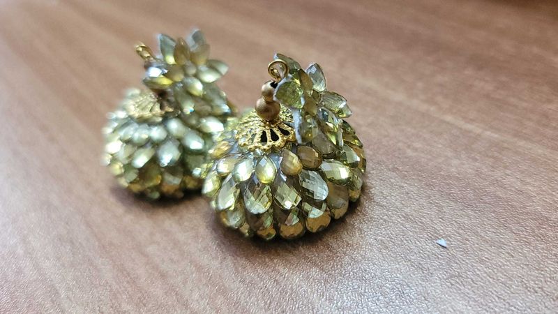 Handmade Kundan Jhumkas