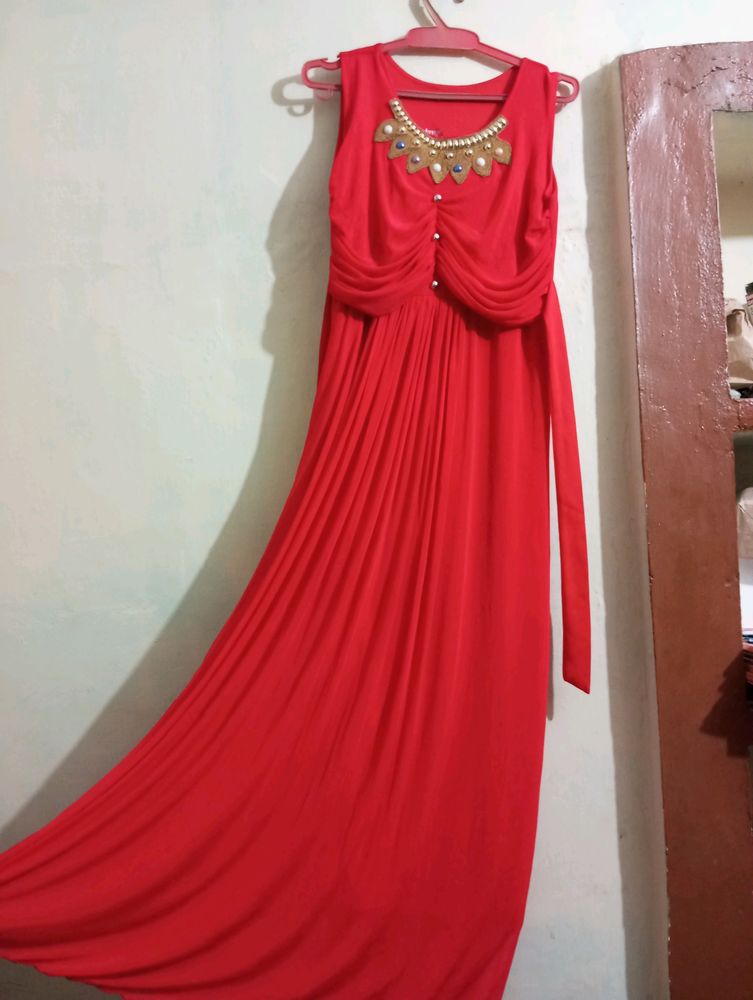 Beautiful Red Colour Long Gown