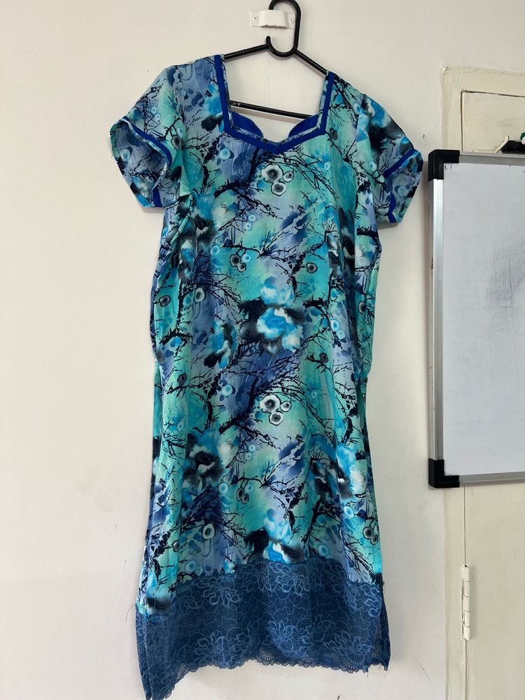 Blue Floral Print kurti