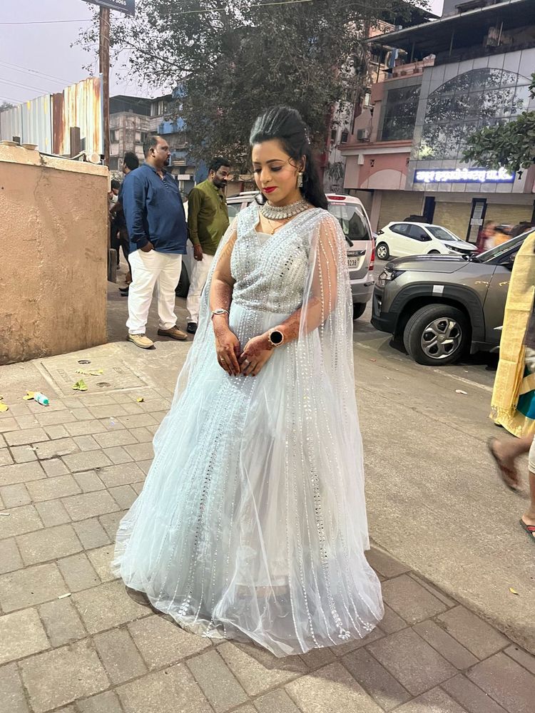 Elegant Light Blue Ethnic Gown