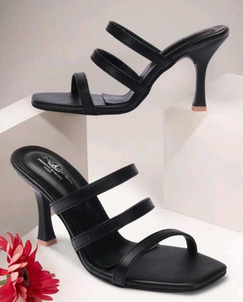Fashionable Women High Heel Black Party Wear