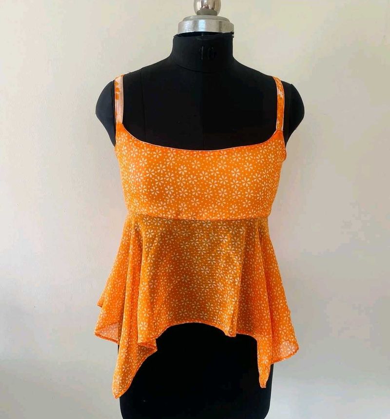 Orange beach Blackless Top ❤‍🔥