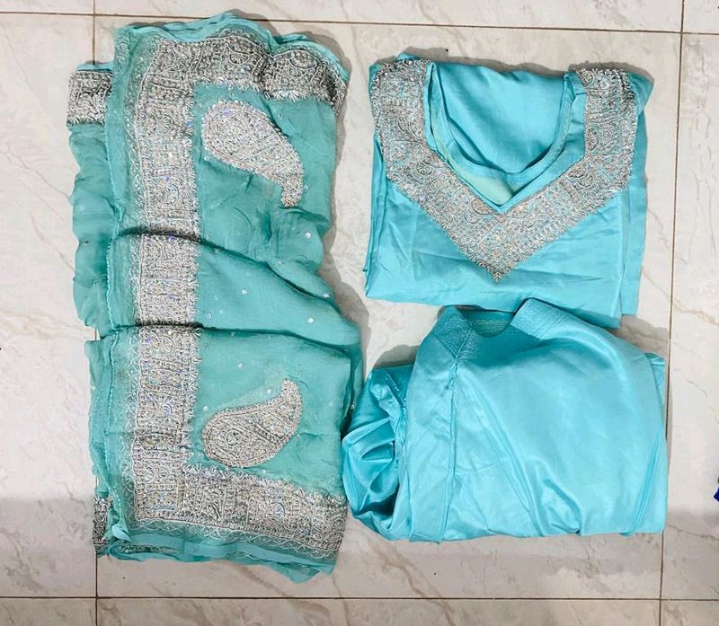 teal blue Kurta Sets &amp; Suits