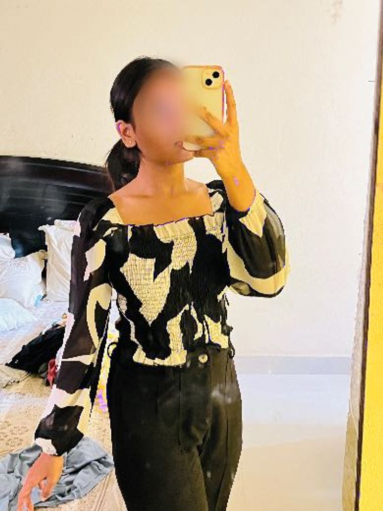 Patterned Long Sleeve Top