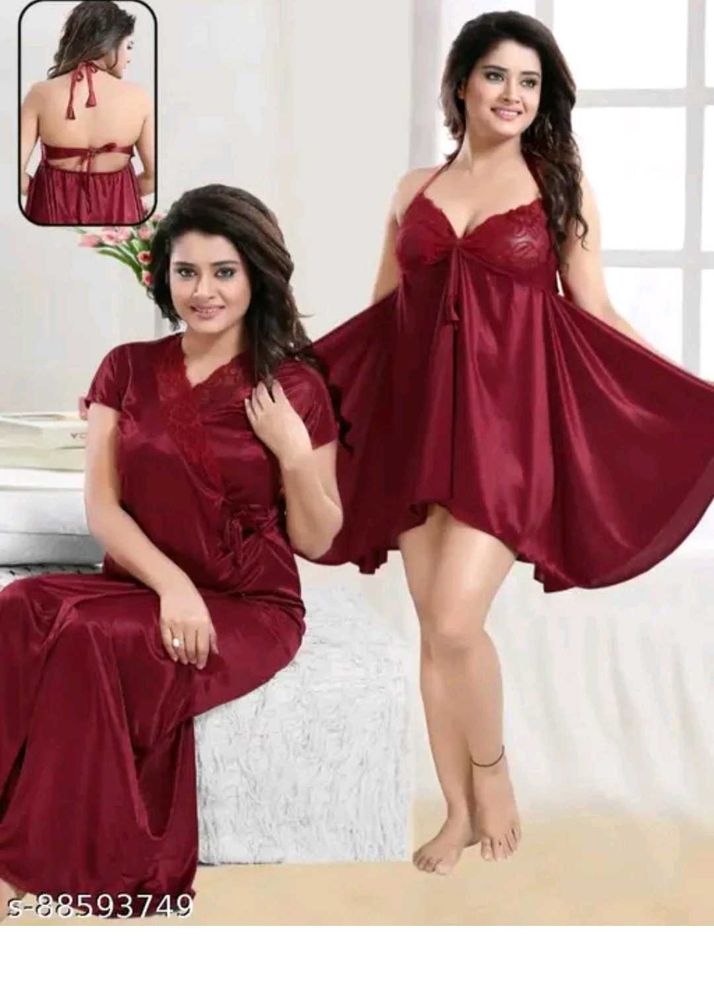 Maroon nighty