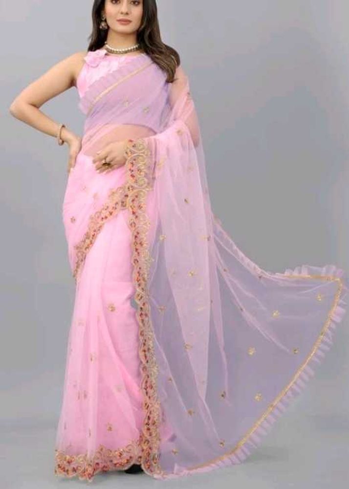 Pink Net Sare