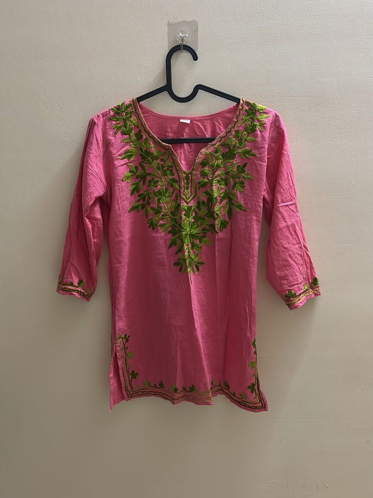 Kashidakari Machine Embroidery Kurti