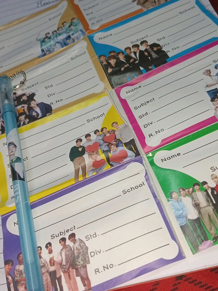BTS Notebook Stickers With Pen