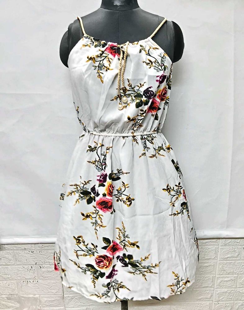 New/ Fresh Piece Floral White Dress