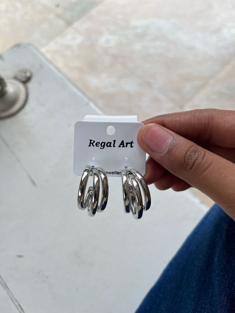 Silver Hoops