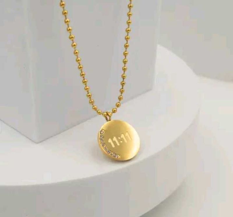 Anti Tarnish Round 11:11 Necklace