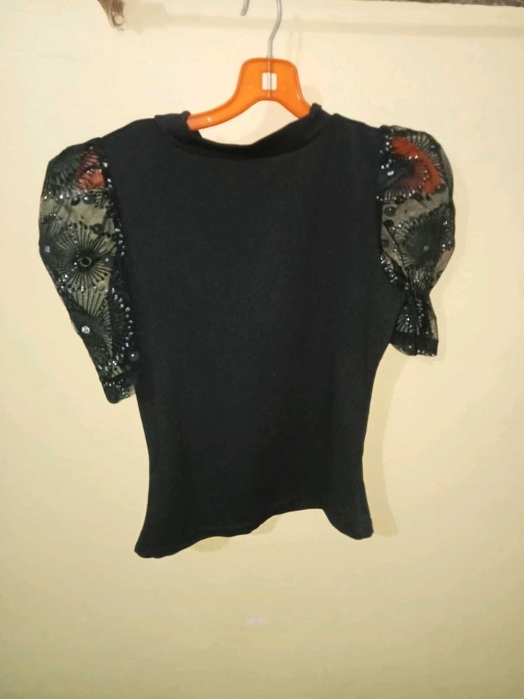 Black Embellished Top