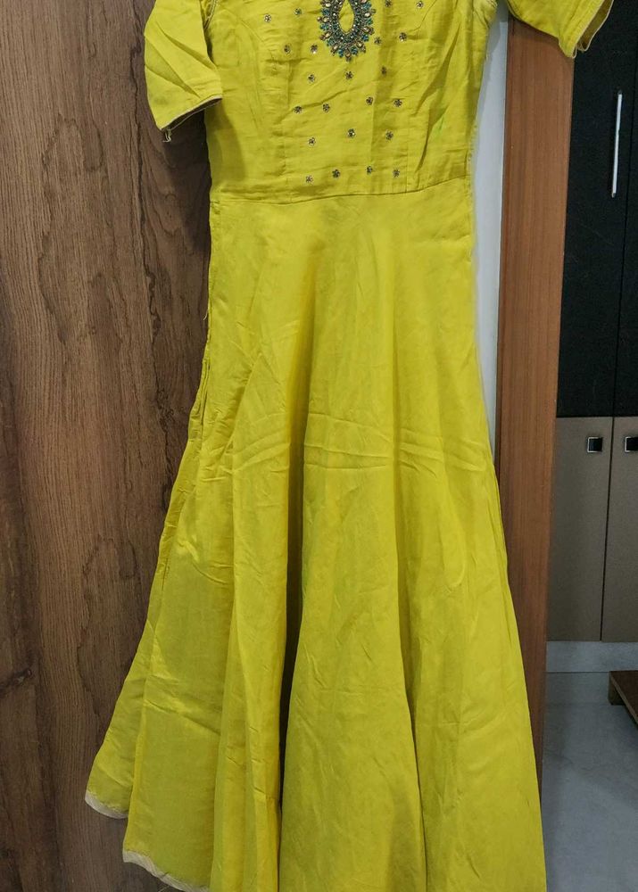 Festive Long Ethnic Dress With Pant