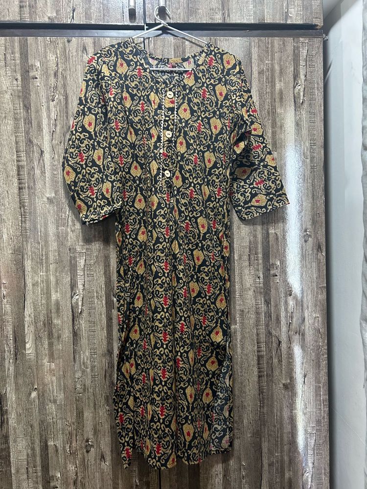 Black Printed Suit