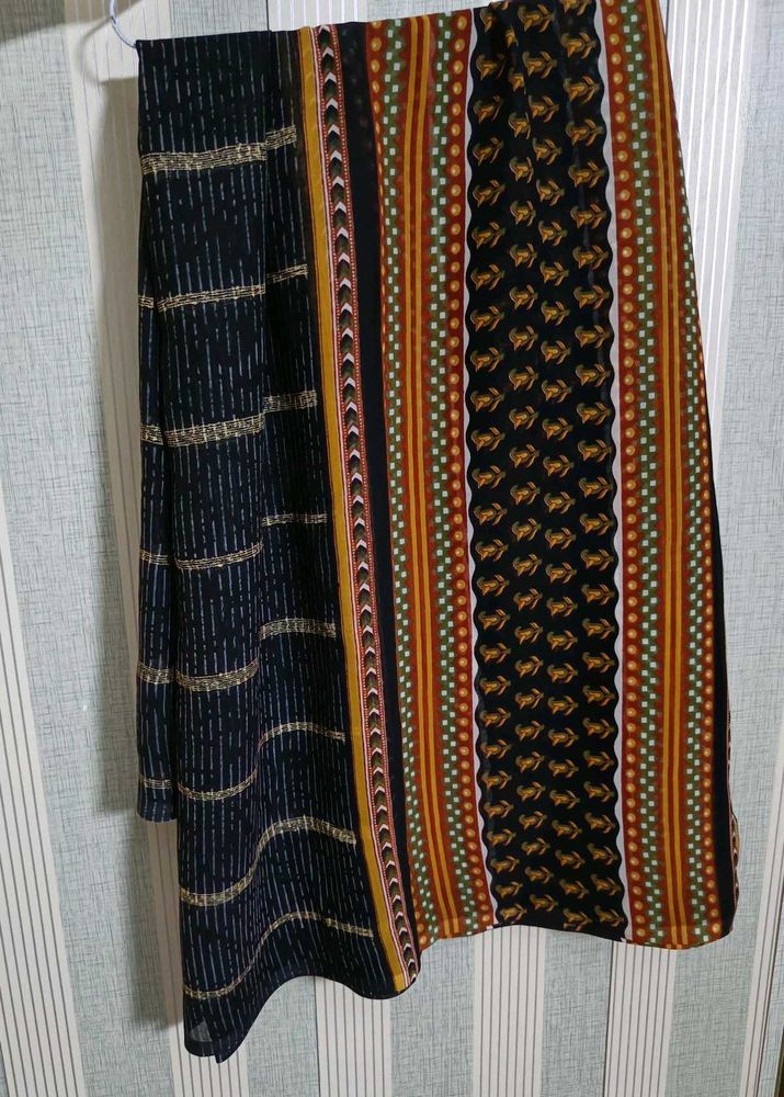 Black Printed Dupatta