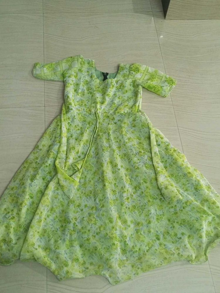 floral green dress