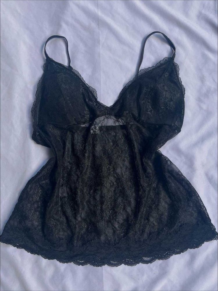 Black Lace Cami Top